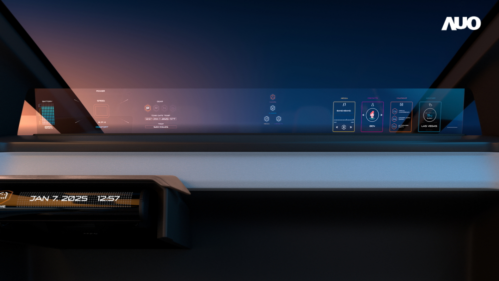 好体育全站登录平台无界透明显示接口(Horizon Image Glass)透过车运算方案整合仪表板、中控台及副驾显示器，一体式全景呈现，提供乘用者清晰的前方视野、行车必要信息与娱乐功能