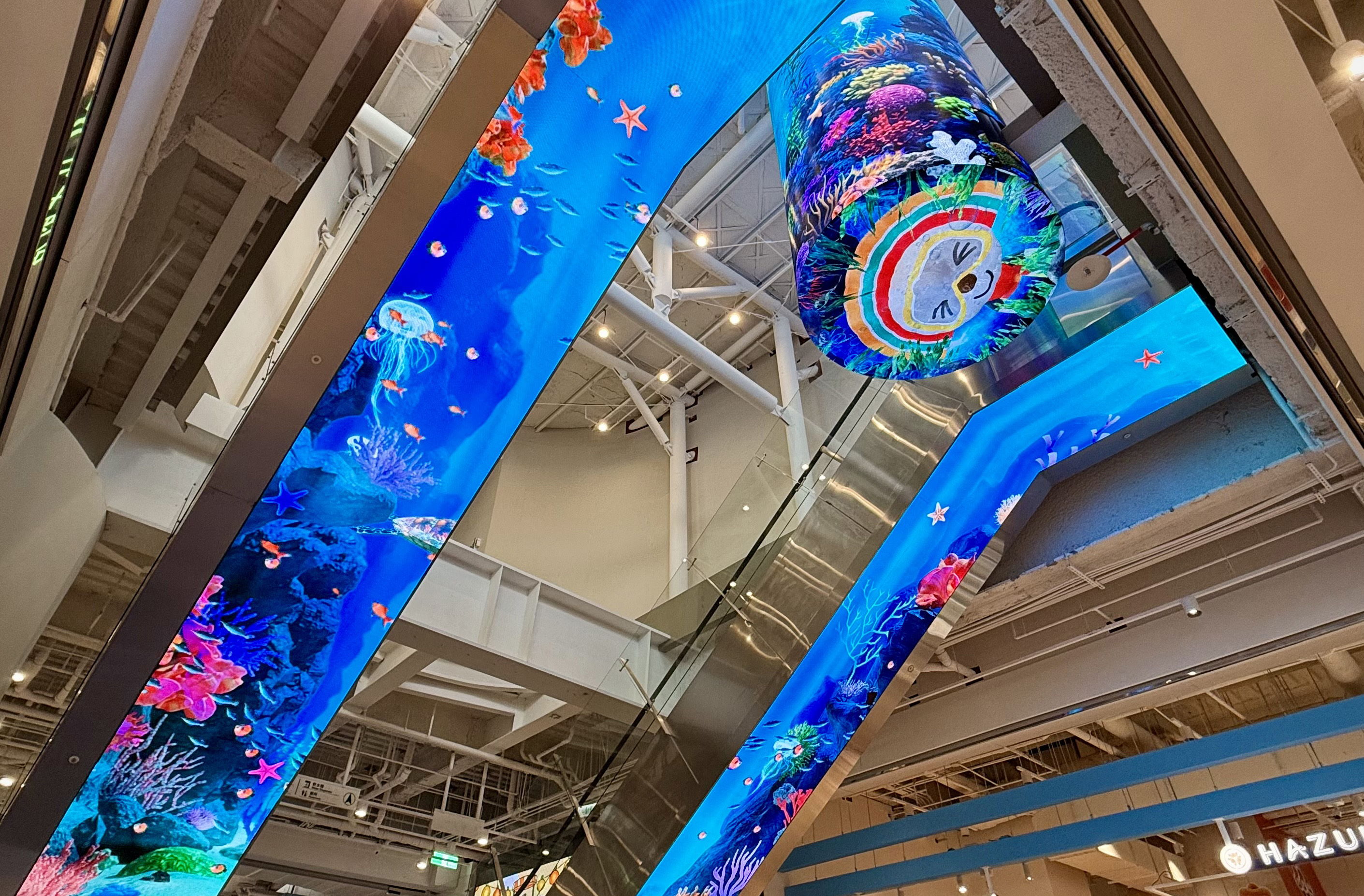 達擎與傑可達整合先進顯示技術與軟硬體應用服務，提供一系列大型LED顯示解決方案，為全新改裝開幕的「清水服務區」佈局嶄新視覺體驗。